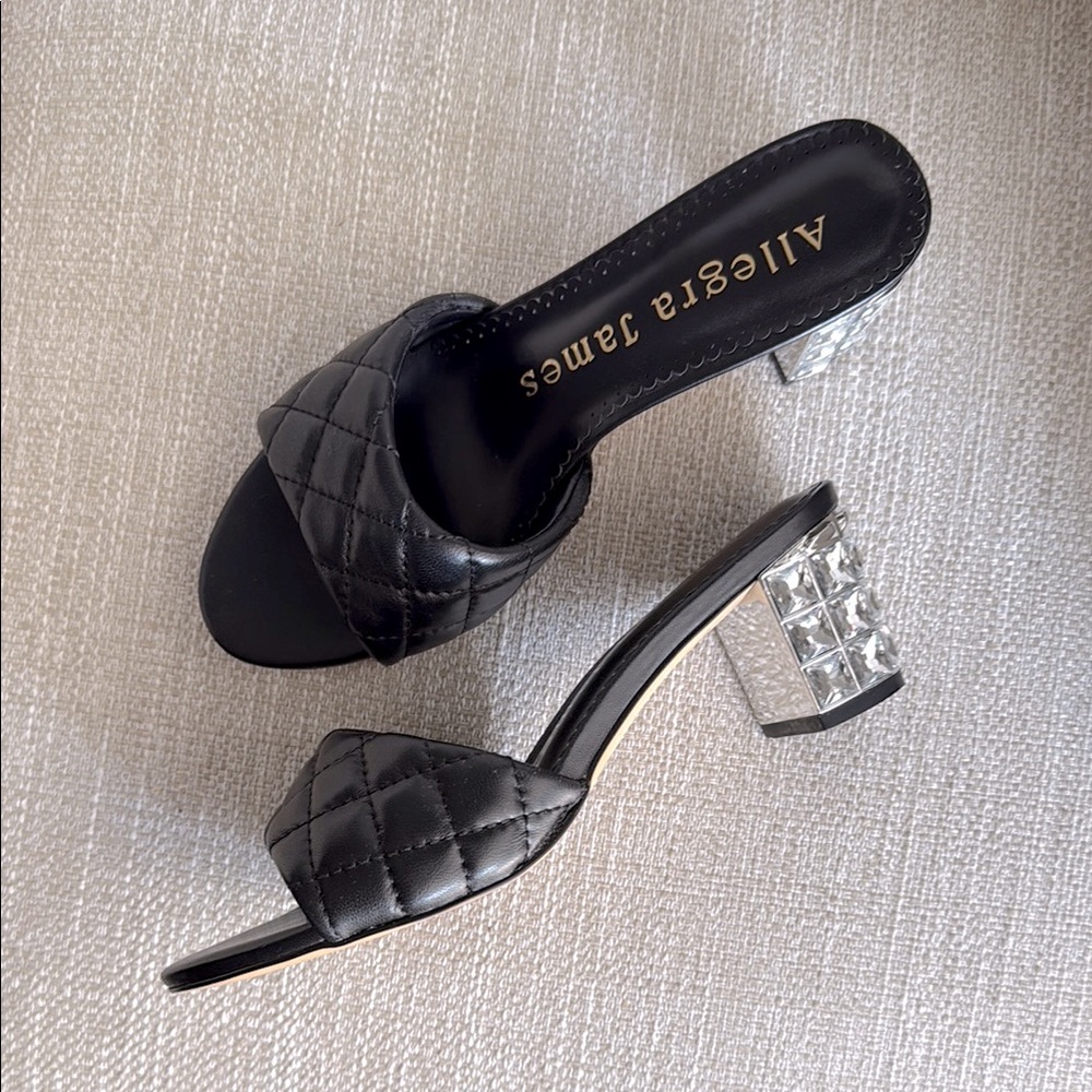 Allegra James quilted leather sandals